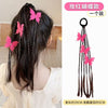 1# butterfly braid hair ring - rose red