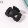 Frosted ponytail clip-4cm bow tie black / qiyue factory direct sales