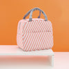 Pink and white diagonal stripes