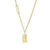 Rich small gold brick necklace