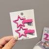 2# rose red star duckbill clip [a pair of exquisite cards]