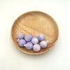 Hanging hole beads - smudged luminous - light purple
