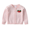 Pink strawberry knit cardigan / 66cm