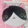 Plush coin purse - black and white cat