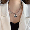 Round letter love necklace