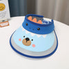 Blue-[eyes bear]-cartoon empty cap / recommended for 2-12 years old (head circumference 48-54cm)