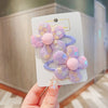 3# sequin floret hair clip - purple 2 pieces