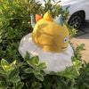 Dinosaur big brim beige / 3-8 years old (hat circumference 50-54cm) + windproof rope