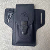 Double-layer kangaroo black + cigarette bag