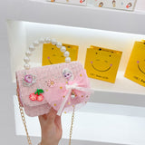 Girls' Bag Small Bag Princess Messenger Bag Girl Baby Small Fragrant Wind Cotton Linen Shoulder Bag Big Boy Fashion Shoulder Bag