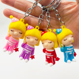 Cartoon Sleeping Baby Keychain Soft Rubber Male Couple Keychain Pendant Bag Bag Ornament Event Gift Wholesale