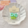 2# green flower hairpin