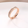 Single row diamond rose gold / us size 4