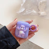 Headphone cover - rainbow bear - purple / airpods third generation