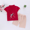Single-breasted crane red / 90cm-130cm/1 hand 5 pieces