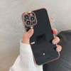 Straight edge plating - single shell - black / iphone 7/8/se 2020
