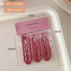 9# rose red wave bb clip [three-piece set]