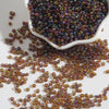 Glass bead color plating series 162c 8/o 3mm deep purple ab 15g/bag about 500pcs