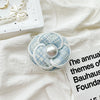 White bracket - pearl fragrant camellia - blue