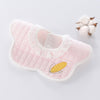Lace embroidered bib pink corn