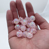 Burst hanging hole beads - light pink