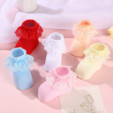 Children's socks colorful cotton candy girls socks embroidery lace cotton socks infant baby socks children's socks