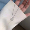 Square necklace—white k