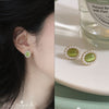 Green earrings
