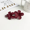 Frosted double flowers - wine red / plastic/resin