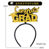 Gold english alphabet graduation cap / one size fits all