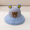 Three-dimensional bear blue / 3-8 years old (hat circumference 50-54cm) + windproof rope