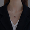 M1341 [water drop necklace silver]