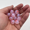 Hand-painted beads - starfish - purple