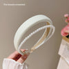 Wide brimmed headband - white