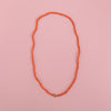 Orange rice bead necklace (can also be made into a bracelet)