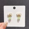 Green opal earrings