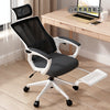 White frame black mesh pulley can lie down + step