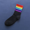 Black rainbow stripes / one size fits all