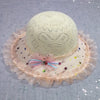 Colorful meteor knitted cap-milk white / one size fits all