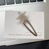 Hollow out clip with diamond letters and stars