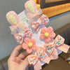 3#orange pink ear hair clip eight-piece set