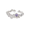 Single purple zircon / one size fits all