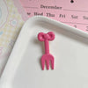 Rose red bow fork