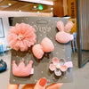 6# pink gauze flower rabbit