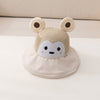 Little monkey bear beige / 3-8 years old (hat circumference 50-54cm) + windproof rope