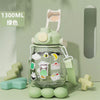 Mobile phone holder double drink plastic cup-apple green / 1100ml