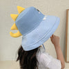 Brave dinosaur blue / 3-8 years old (hat circumference 50-54cm) + windproof rope