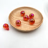 High transparency bungee beads hanging hole - red
