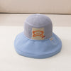 Embroidered bear blue / 3-8 years old (hat circumference 50-54cm) + windproof rope