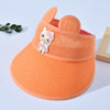 Cat straw hat orange